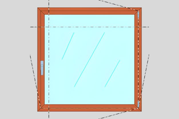 Quadrata destra con vasistas