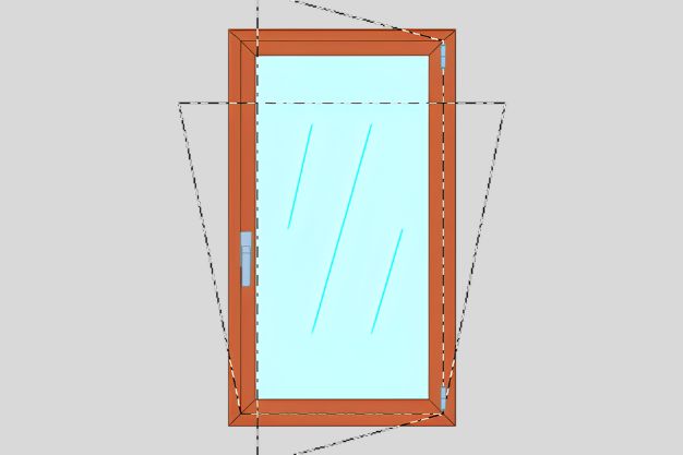 Verticale destra con vasistas