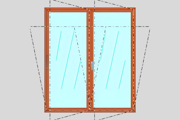A 2 ante destra con vasistas